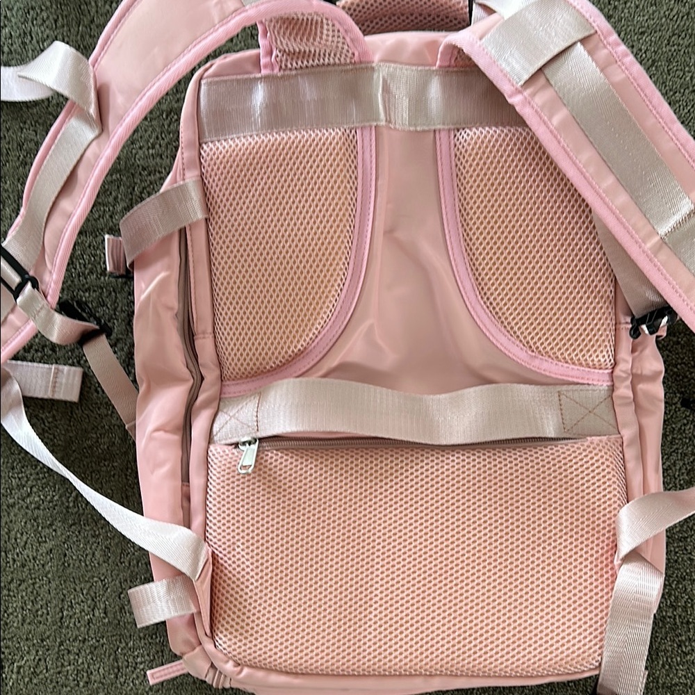 Pink Backpack with Mesh Details